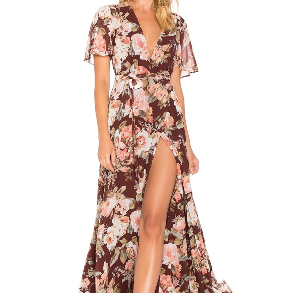 Privacy Please floral wrap dress
